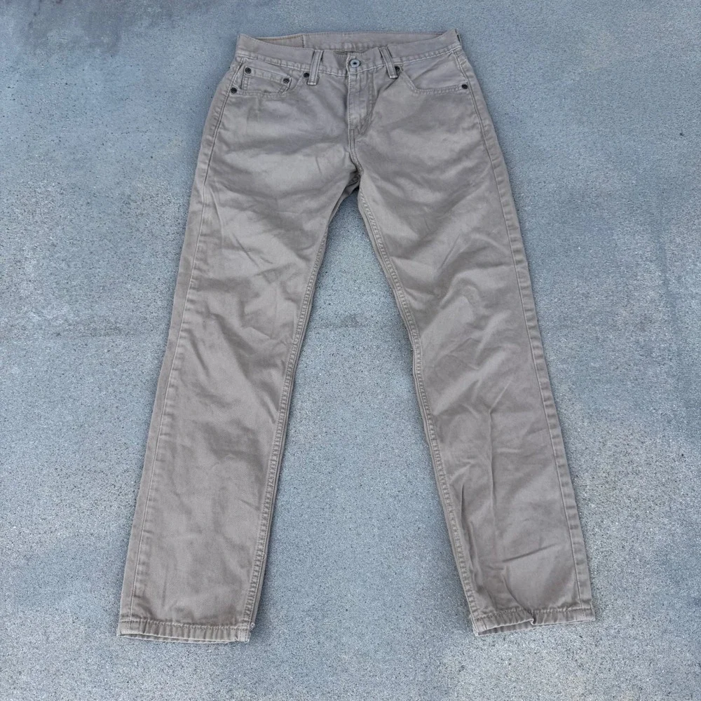 Levi's 511 Slim Fit Khaki Tan Cotton Twill Pants Men 30x30